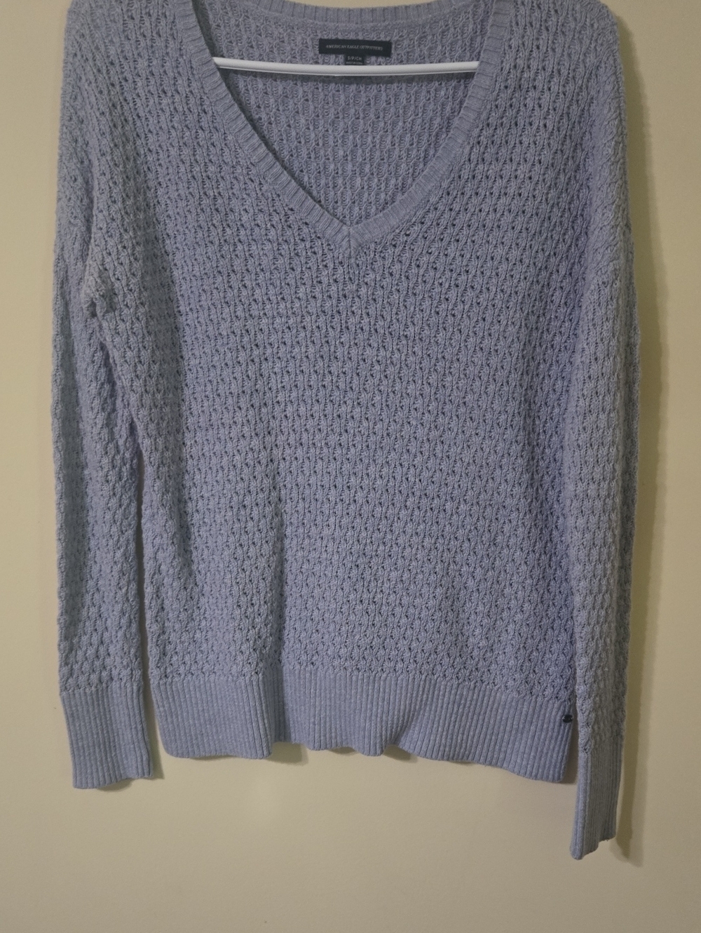 American Eagle Outfitters Lavender V-Neck Knit Sweater